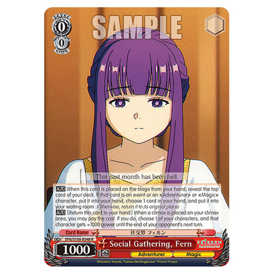 Character SFN/S108-E048 card from the Weiss Schwarz set Frieren Beyond Journey's End