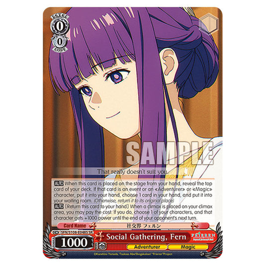 Character SFN/S108-E048S card from the Weiss Schwarz set Frieren Beyond Journey's End