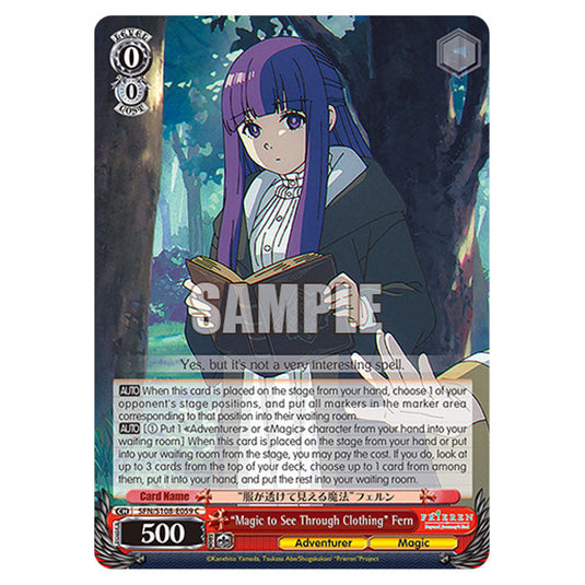 Character SFN/S108-E059 card from the Weiss Schwarz set Frieren Beyond Journey's End