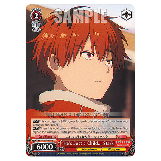 Character SFN/S108-E063 card from the Weiss Schwarz set Frieren Beyond Journey's End