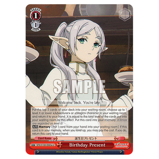 Event SFN/S108-E065a card from the Weiss Schwarz set Frieren Beyond Journey's End