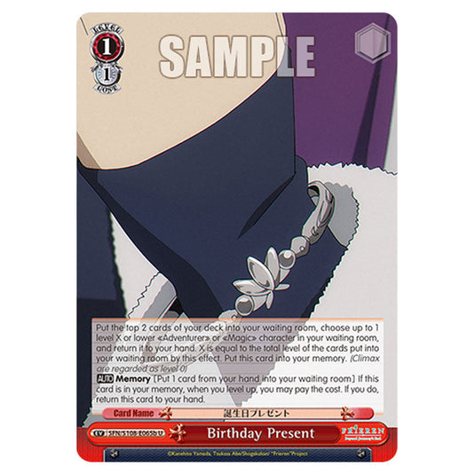 Event SFN/S108-E065b card from the Weiss Schwarz set Frieren Beyond Journey's End