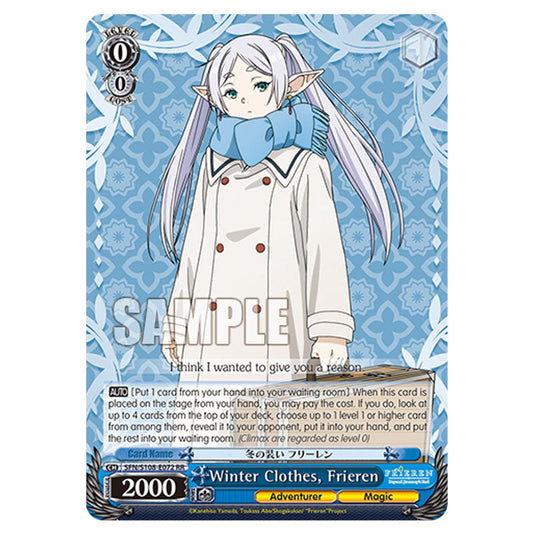 Character SFN/S108-E072 card from the Weiss Schwarz set Frieren Beyond Journey's End