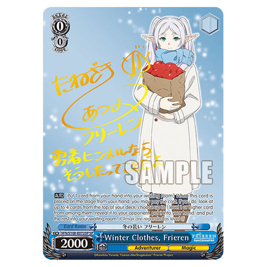 Character SFN/S108-E072SP card from the Weiss Schwarz set Frieren Beyond Journey's End