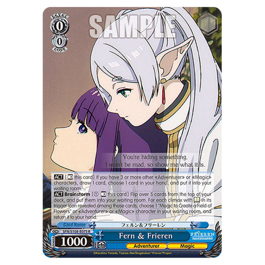 Character SFN/S108-E075 card from the Weiss Schwarz set Frieren Beyond Journey's End