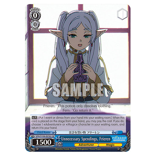 Character SFN/S108-E076S card from the Weiss Schwarz set Frieren Beyond Journey's End