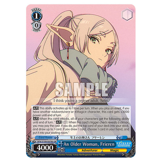 Character SFN/S108-E078S card from the Weiss Schwarz set Frieren Beyond Journey's End