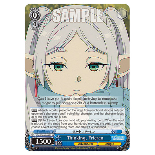 Character SFN/S108-E085S card from the Weiss Schwarz set Frieren Beyond Journey's End