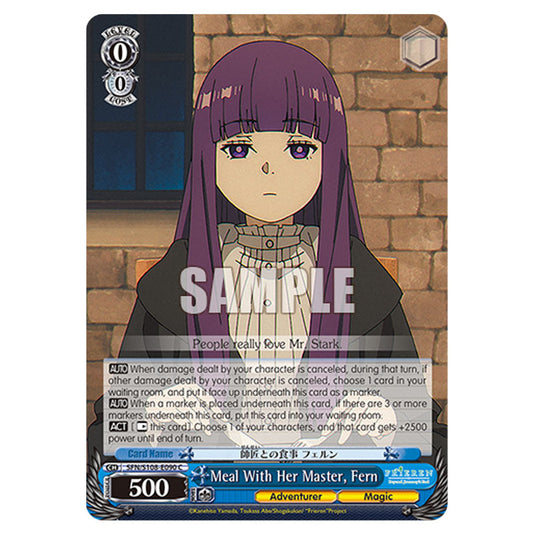 Character SFN/S108-E090 card from the Weiss Schwarz set Frieren Beyond Journey's End