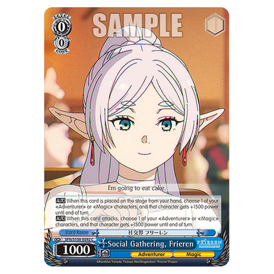 Character SFN/S108-E092 card from the Weiss Schwarz set Frieren Beyond Journey's End