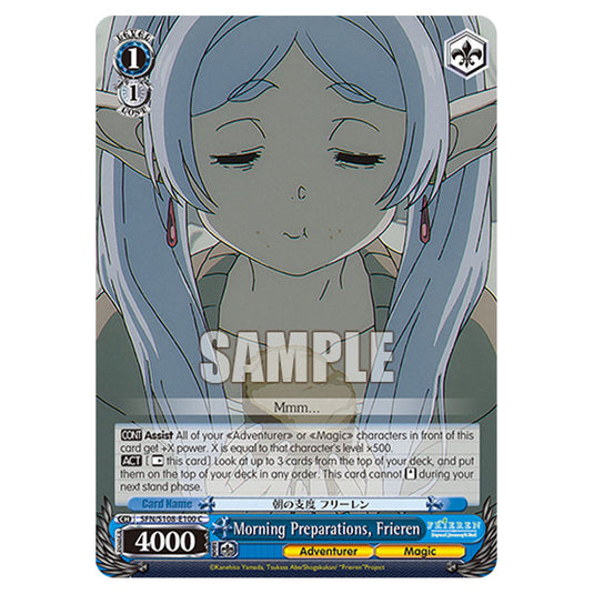 Character SFN/S108-E100 card from the Weiss Schwarz set Frieren Beyond Journey's End