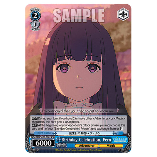 Character SFN/S108-E102S card from the Weiss Schwarz set Frieren Beyond Journey's End