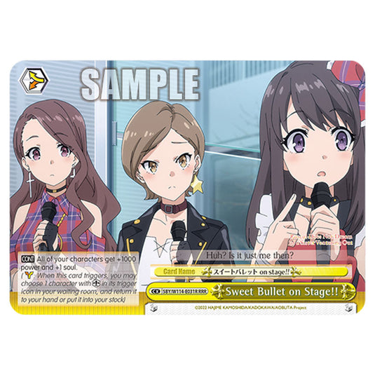 Climax SBY/W114-E031R card from the Weiss Schwarz set Rascal Does Not Dream of a Sister Venturing Out & Knapsack Kid