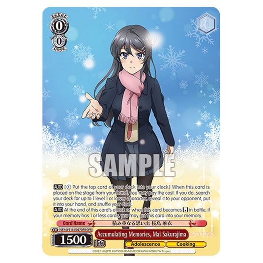 Character SBY/W114-E047OFR card from the Weiss Schwarz set Rascal Does Not Dream of a Sister Venturing Out & Knapsack Kid