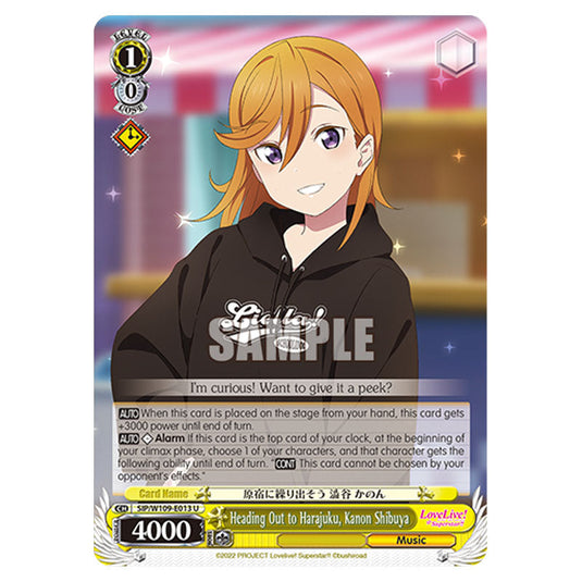 Character W109-E013 card from the Weiss Schwarz set Love Live School Idol Festival 2 Miracle Live!