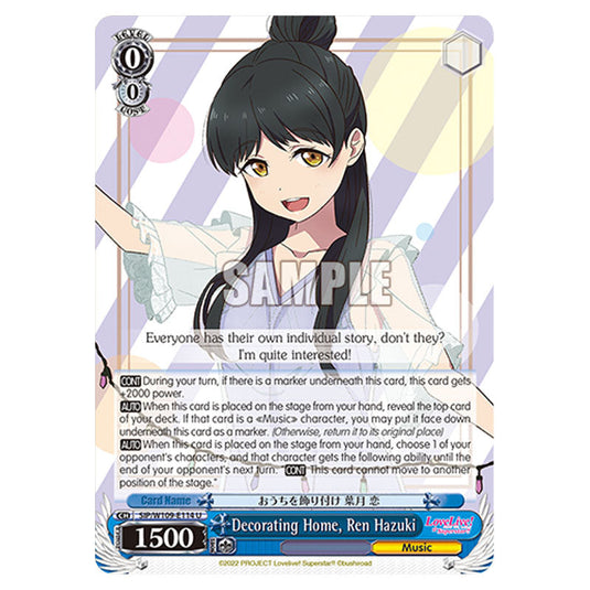 Character W109-E114 card from the Weiss Schwarz set Love Live School Idol Festival 2 Miracle Live!