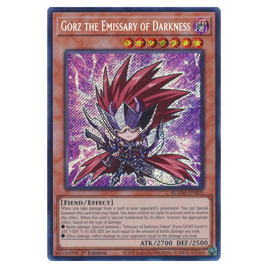 Gorz the Emissary of Darkness BLMM-EN005 card from the Yu-Gi-Oh! set Battles of Legend: Monster Mayhem