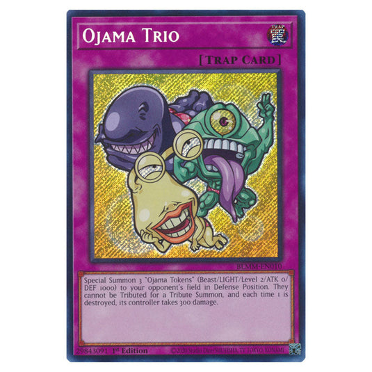 Ojama Trio BLMM-EN010a card from the Yu-Gi-Oh! set Battles of Legend: Monster Mayhem