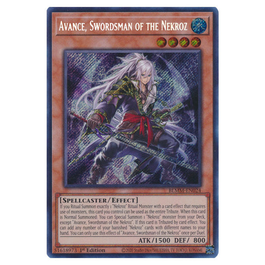 Avance, Swordsman of the Nekroz BLMM-EN024 card from the Yu-Gi-Oh! set Battles of Legend: Monster Mayhem