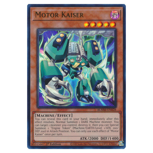 Motor Kaiser BLMM-EN028 card from the Yu-Gi-Oh! set Battles of Legend: Monster Mayhem