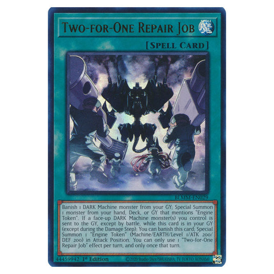 Two-for-One Repair Job BLMM-EN029 card from the Yu-Gi-Oh! set Battles of Legend: Monster Mayhem