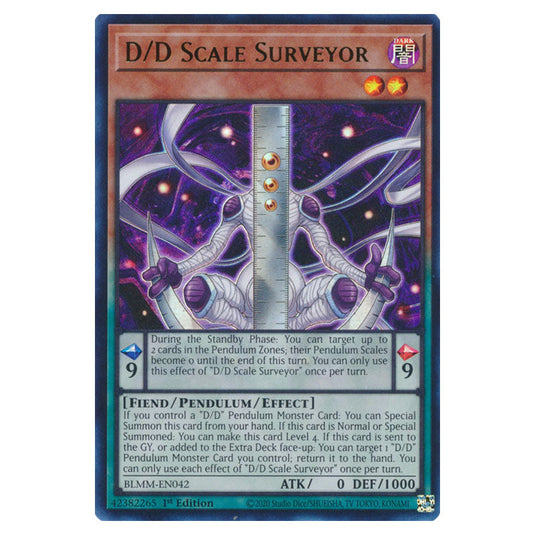 D/D Scale Surveyor BLMM-EN042 card from the Yu-Gi-Oh! set Battles of Legend: Monster Mayhem