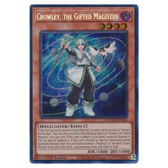 Crowley, the Gifted Magistus BLMM-EN044 card from the Yu-Gi-Oh! set Battles of Legend: Monster Mayhem