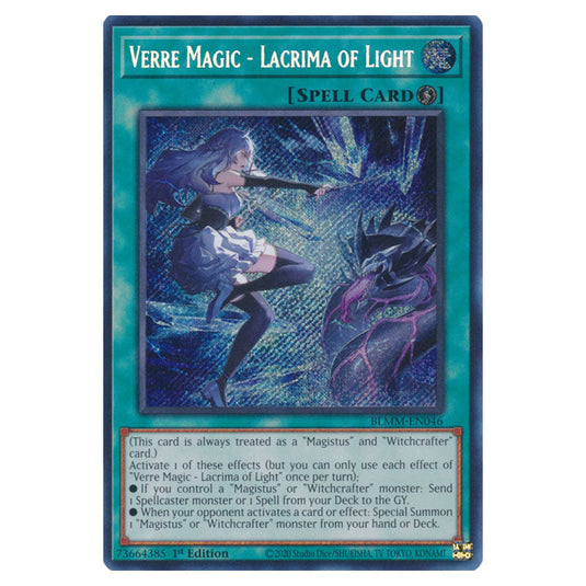 Verre Magic - Lacrima of Light BLMM-EN046 card from the Yu-Gi-Oh! set Battles of Legend: Monster Mayhem
