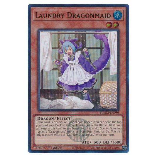 Laundry Dragonmaid BLMM-EN056 card from the Yu-Gi-Oh! set Battles of Legend: Monster Mayhem