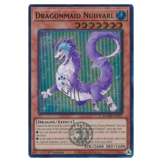Dragonmaid Nudyarl BLMM-EN057 card from the Yu-Gi-Oh! set Battles of Legend: Monster Mayhem