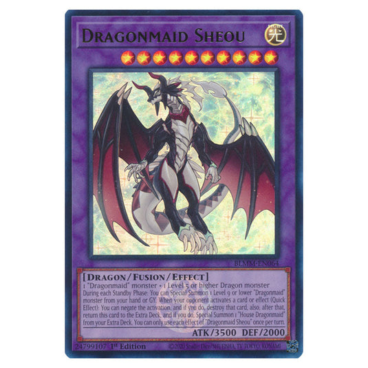 Dragonmaid Sheou BLMM-EN064 card from the Yu-Gi-Oh! set Battles of Legend: Monster Mayhem