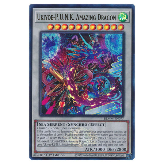 Ukiyoe-P.U.N.K. Amazing Dragon BLMM-EN077 card from the Yu-Gi-Oh! set Battles of Legend: Monster Mayhem