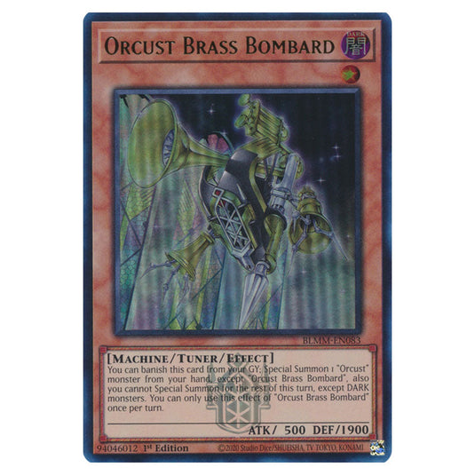 Orcust Brass Bombard BLMM-EN083 card from the Yu-Gi-Oh! set Battles of Legend: Monster Mayhem