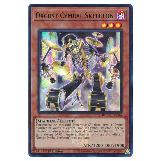 Orcust Cymbal Skeleton BLMM-EN084 card from the Yu-Gi-Oh! set Battles of Legend: Monster Mayhem