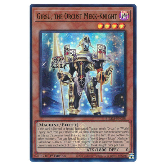 Girsu, the Orcust Mekk-Knight BLMM-EN088 card from the Yu-Gi-Oh! set Battles of Legend: Monster Mayhem