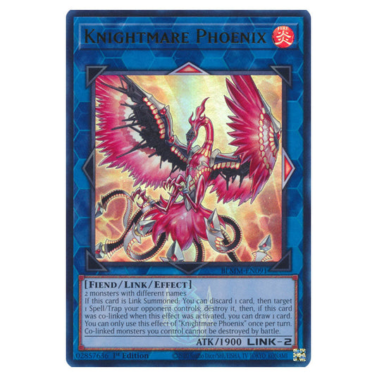 Knightmare Phoenix BLMM-EN091 card from the Yu-Gi-Oh! set Battles of Legend: Monster Mayhem