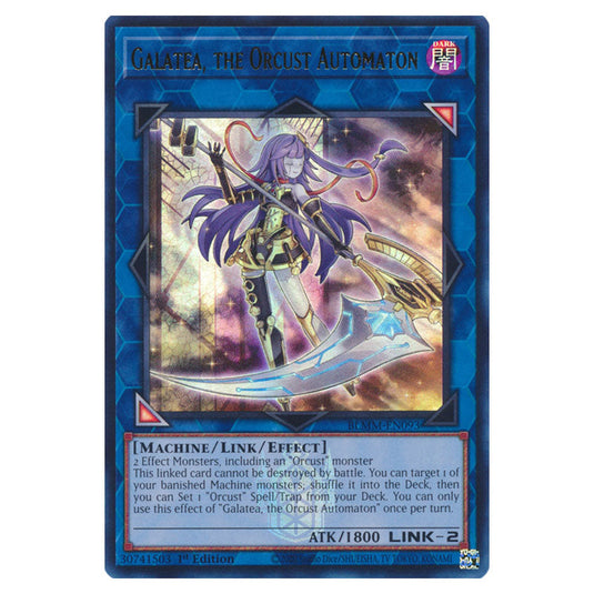 Galatea, the Orcust Automaton BLMM-EN093 card from the Yu-Gi-Oh! set Battles of Legend: Monster Mayhem