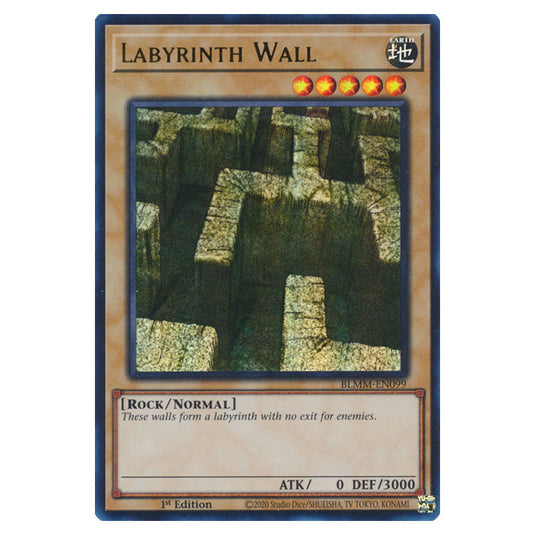 Labyrinth Wall BLMM-EN099 card from the Yu-Gi-Oh! set Battles of Legend: Monster Mayhem