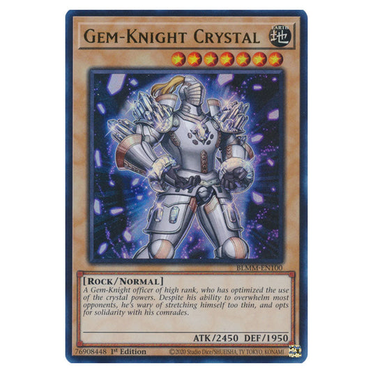 Gem-Knight Crystal BLMM-EN100 card from the Yu-Gi-Oh! set Battles of Legend: Monster Mayhem
