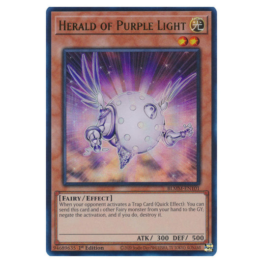 Herald of Purple Light BLMM-EN101 card from the Yu-Gi-Oh! set Battles of Legend: Monster Mayhem