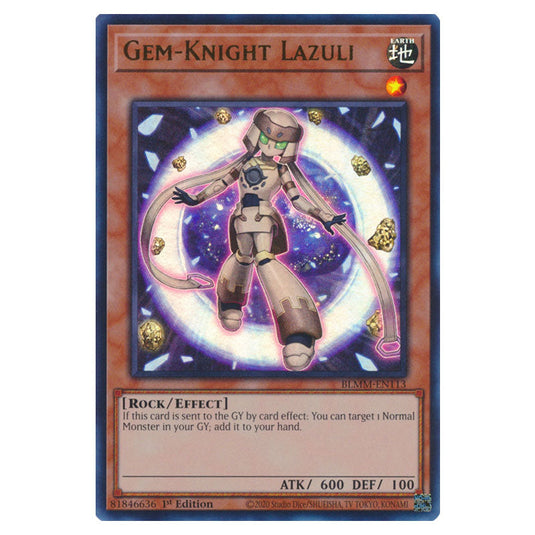 Gem-Knight Lazuli BLMM-EN113 card from the Yu-Gi-Oh! set Battles of Legend: Monster Mayhem