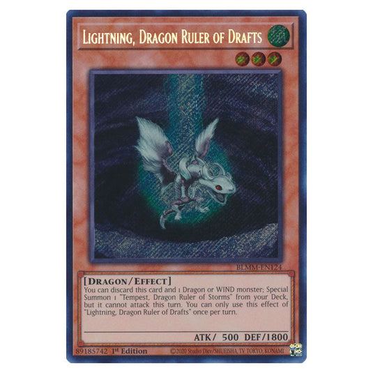 Lightning, Dragon Ruler of Drafts BLMM-EN124 card from the Yu-Gi-Oh! set Battles of Legend: Monster Mayhem