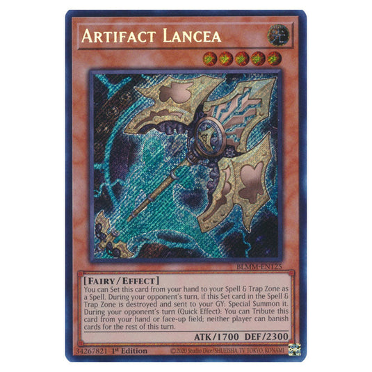 Artifact Lancea BLMM-EN125 card from the Yu-Gi-Oh! set Battles of Legend: Monster Mayhem