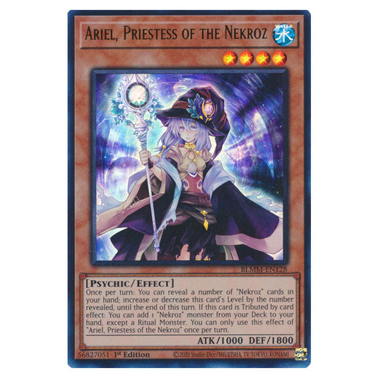 Ariel, Priestess of the Nekroz BLMM-EN128 card from the Yu-Gi-Oh! set Battles of Legend: Monster Mayhem