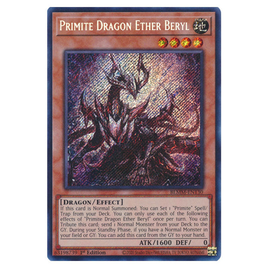 Primite Dragon Ether Beryl BLMM-EN130 card from the Yu-Gi-Oh! set Battles of Legend: Monster Mayhem