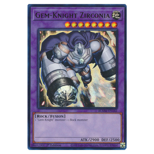 Gem-Knight Zirconia BLMM-EN142 card from the Yu-Gi-Oh! set Battles of Legend: Monster Mayhem