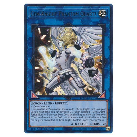 Gem-Knight Phantom Quartz BLMM-EN156 card from the Yu-Gi-Oh! set Battles of Legend: Monster Mayhem