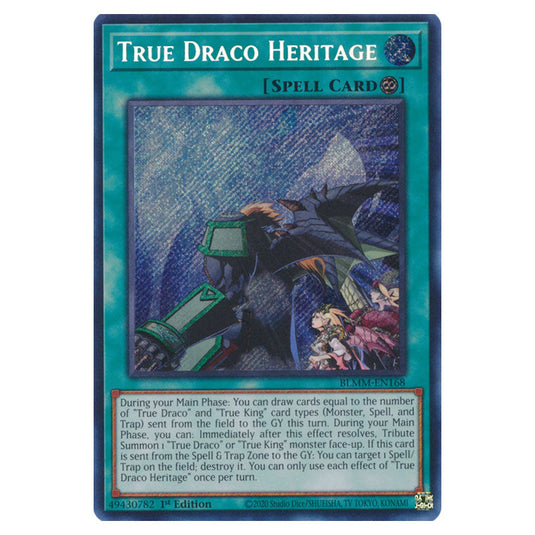 True Draco Heritage BLMM-EN168 card from the Yu-Gi-Oh! set Battles of Legend: Monster Mayhem