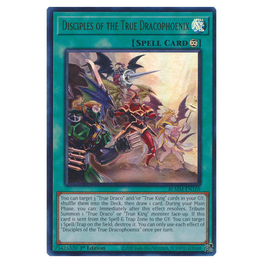 Disciples of the True Dracophoenix BLMM-EN169 card from the Yu-Gi-Oh! set Battles of Legend: Monster Mayhem