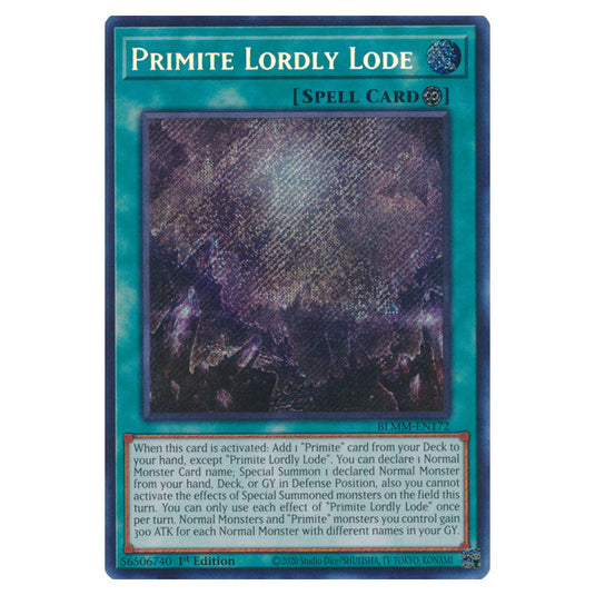 Primite Lordly Lode BLMM-EN172 card from the Yu-Gi-Oh! set Battles of Legend: Monster Mayhem